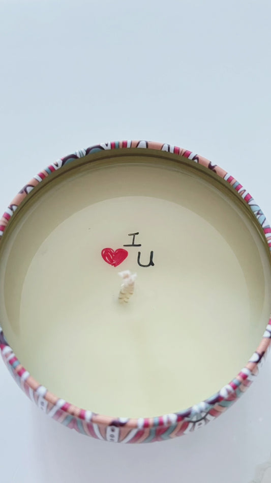 Hidden Message lValentine's Day Gift- Yurt cup candle